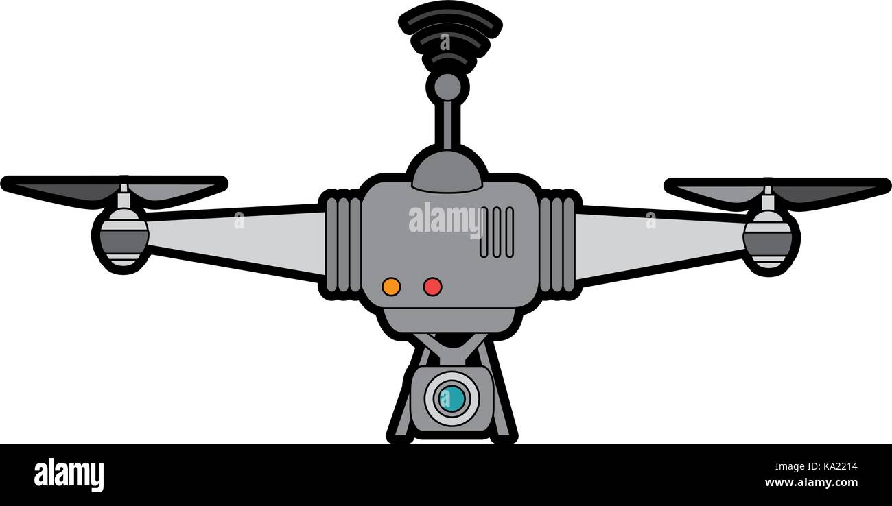 drone flying technology with camera Stock Vector Image & Art - Alamy