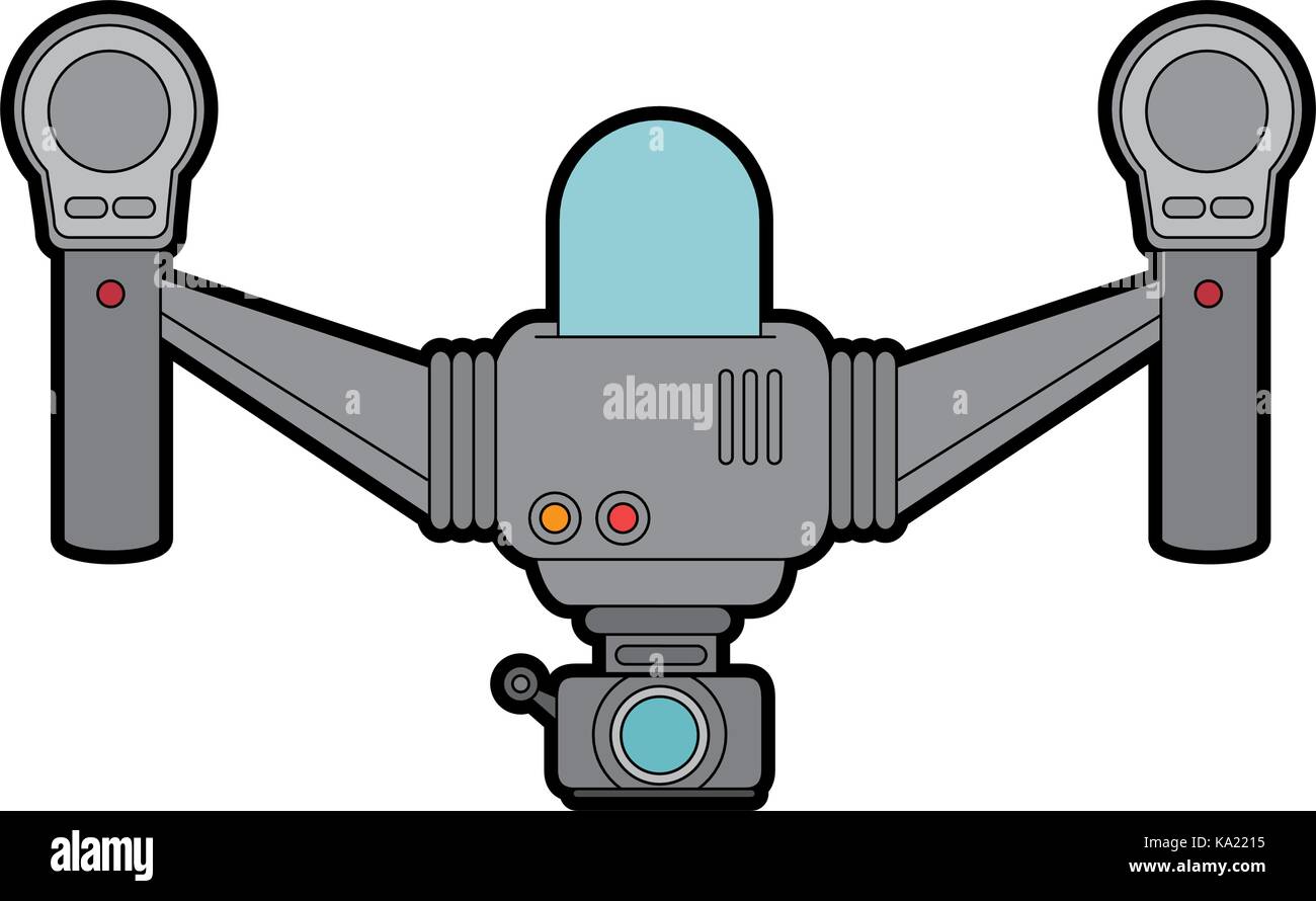 drone flying technology with camera Stock Vector Image & Art - Alamy