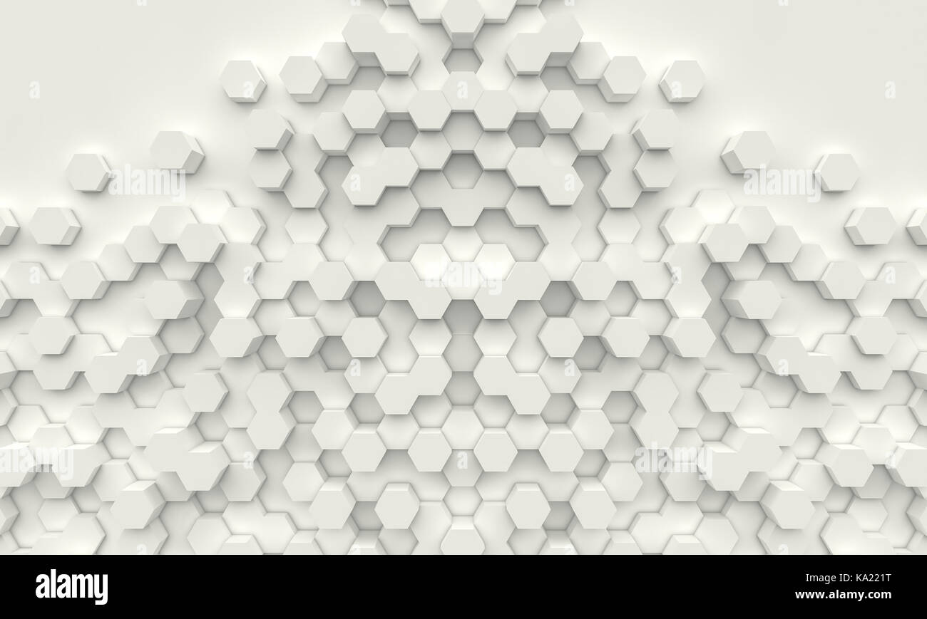 hexagon geometric background 3d rendering image Stock Photo - Alamy