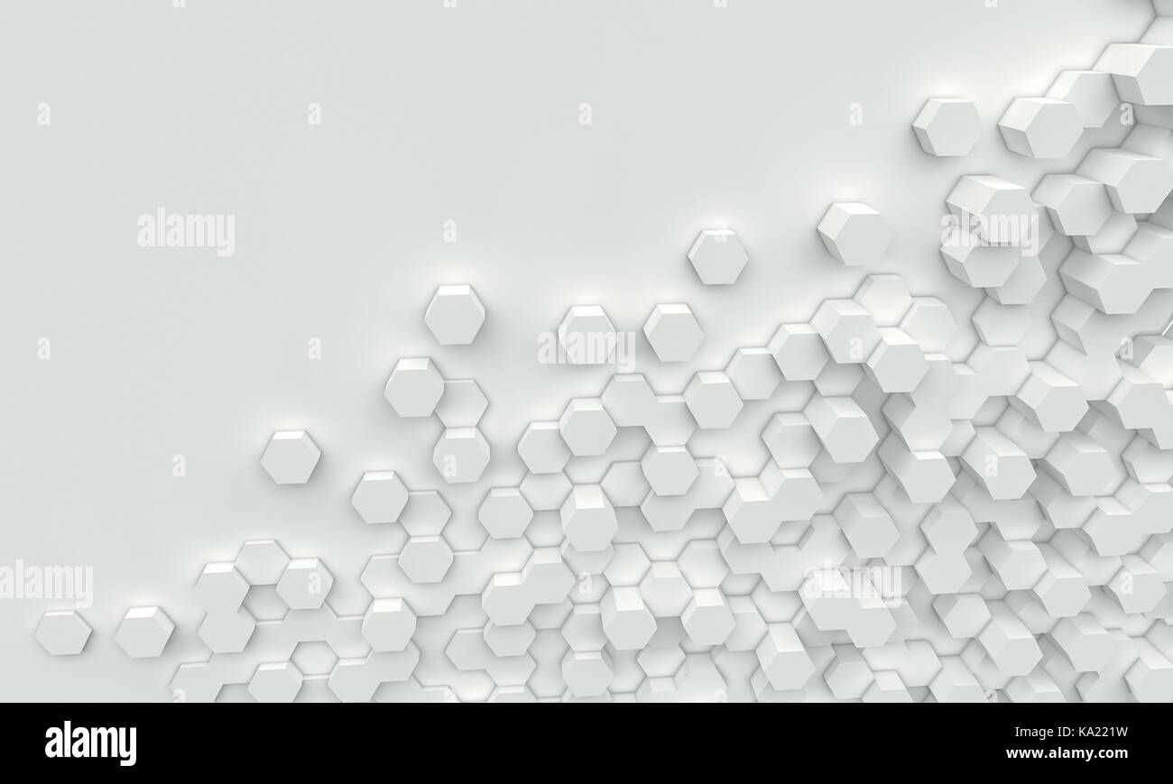 hexagon geometric background 3d rendering image Stock Photo - Alamy