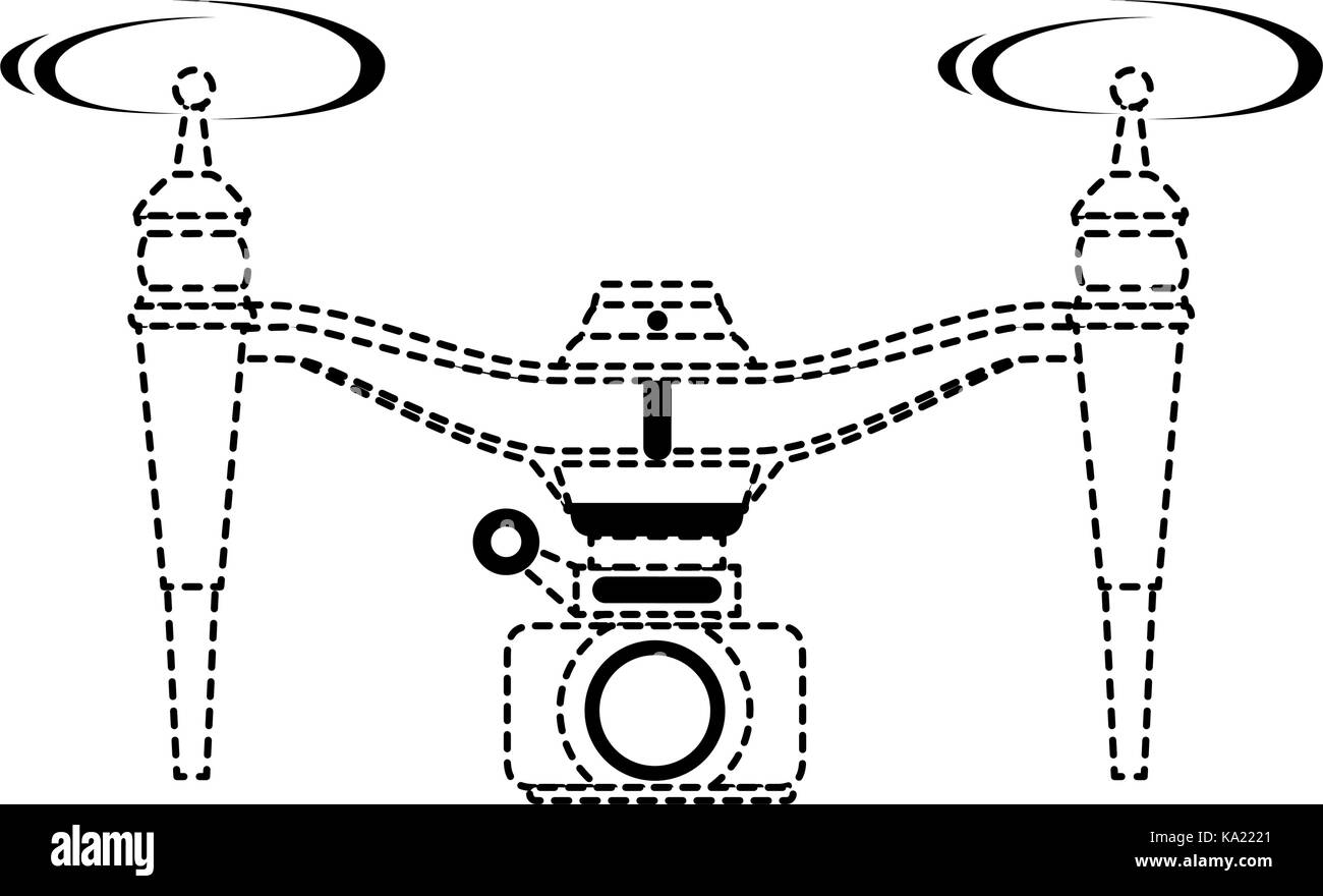 drone flying technology with camera Stock Vector Image & Art - Alamy