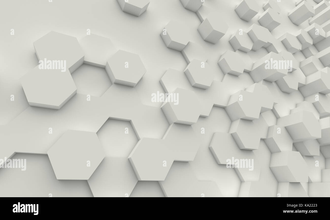 hexagon geometric background 3d rendering image Stock Photo - Alamy