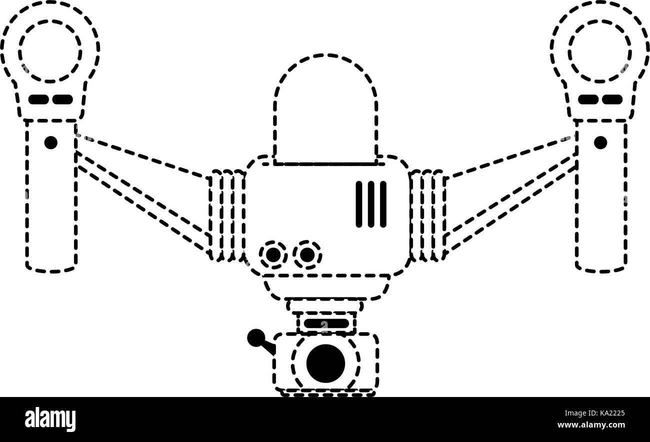 drone flying technology with camera Stock Vector Image & Art - Alamy