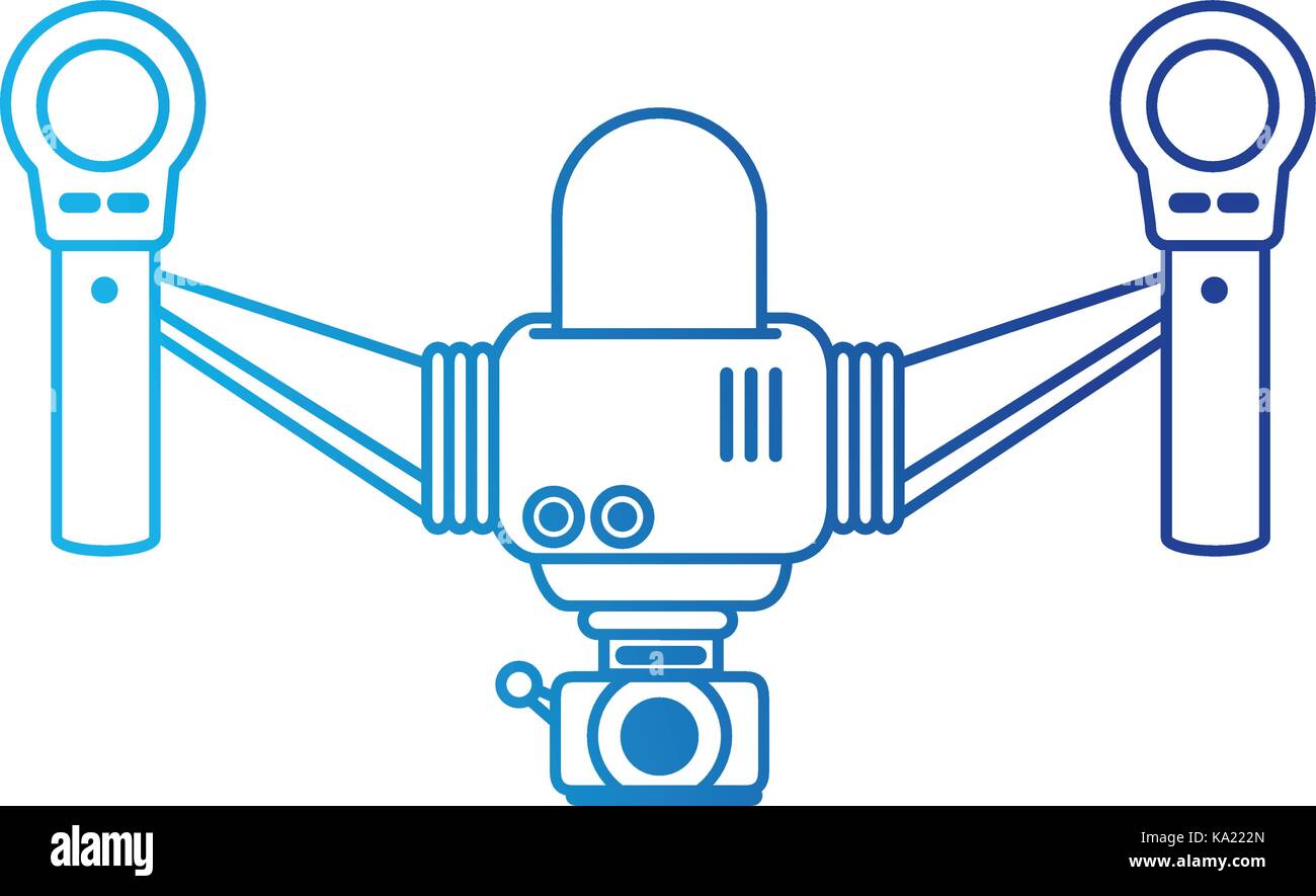 drone flying technology with camera Stock Vector Image & Art - Alamy
