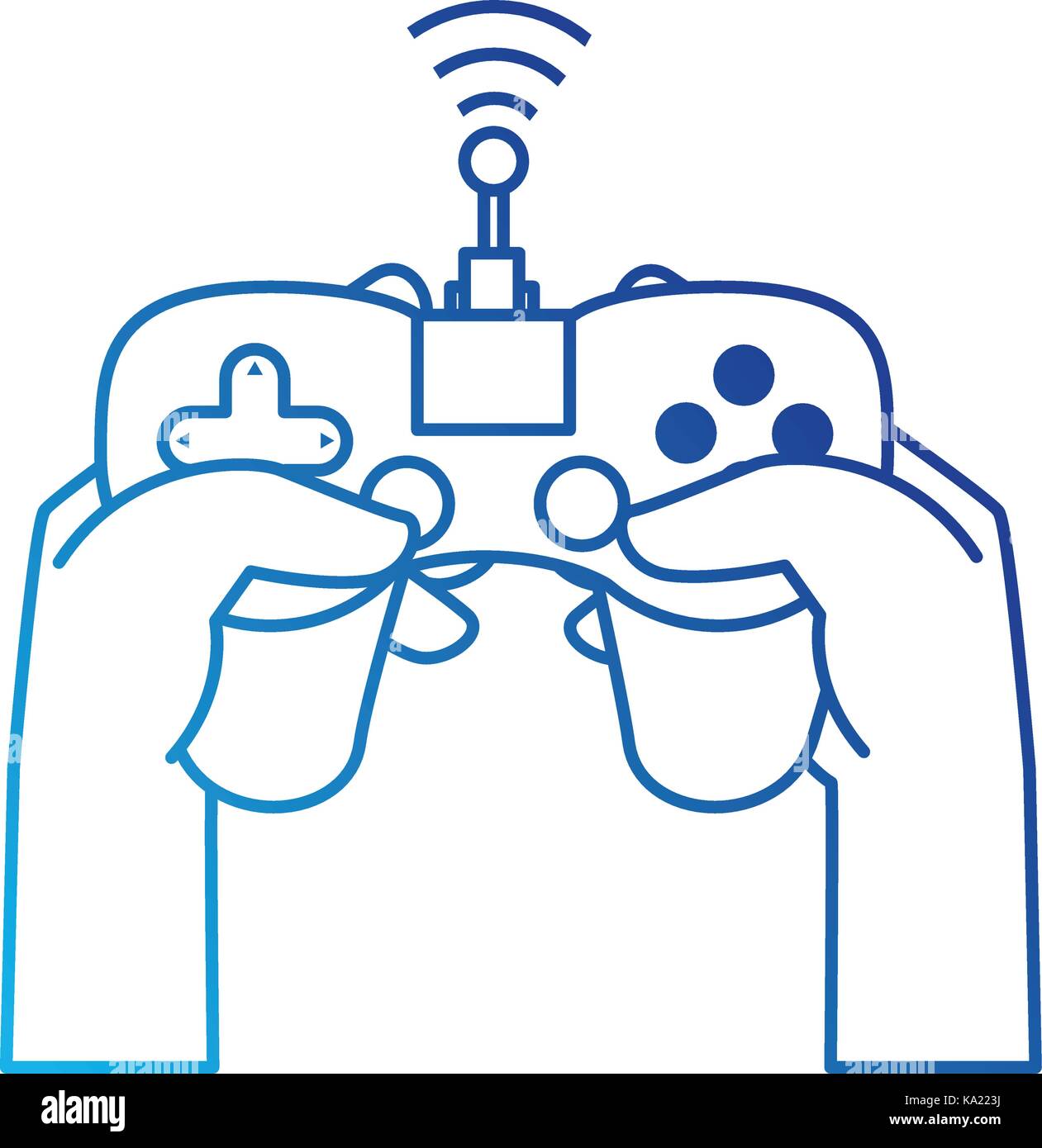 hand user with drone remote control icon Stock Vector Image & Art - Alamy