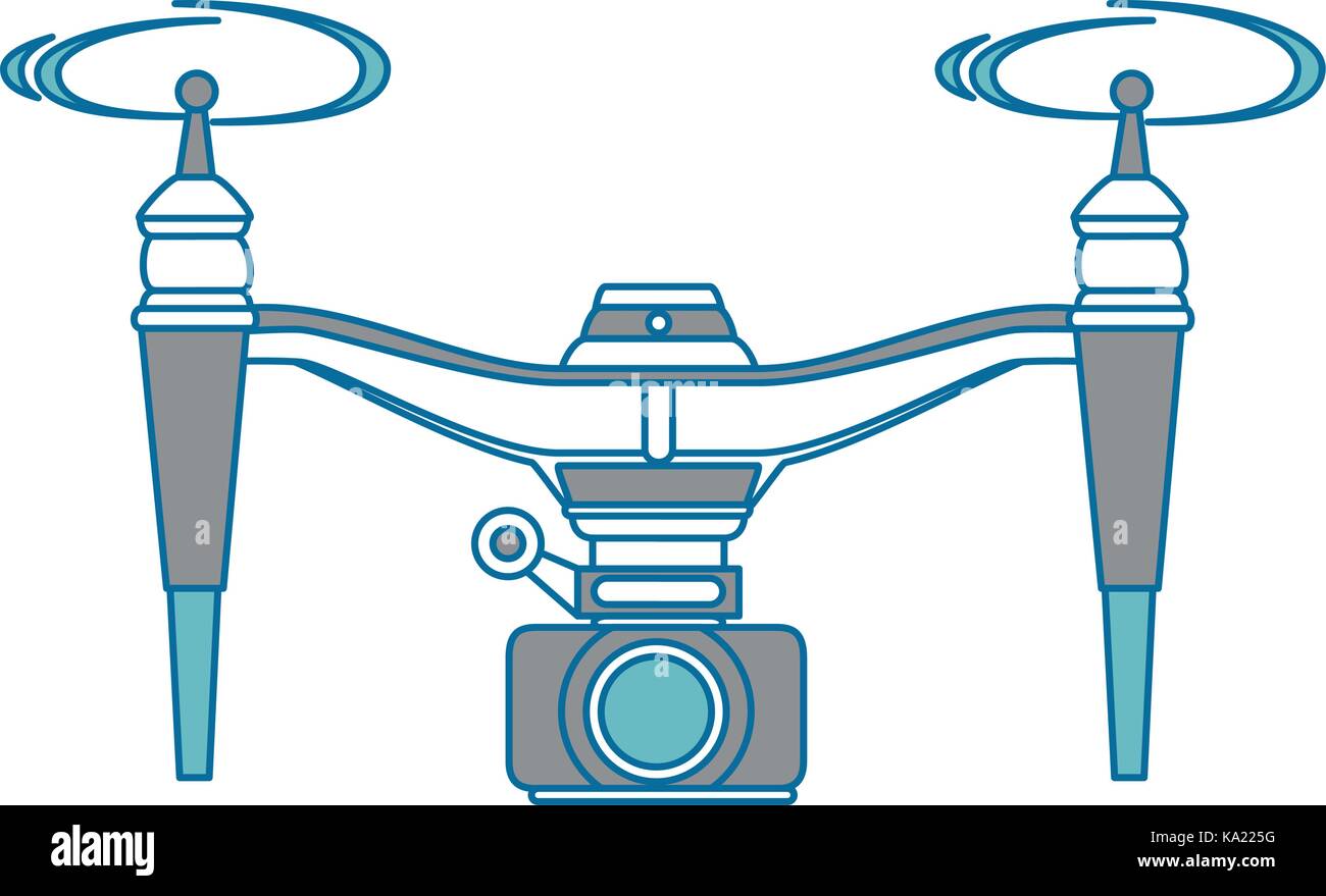 drone flying technology with camera Stock Vector Image & Art - Alamy