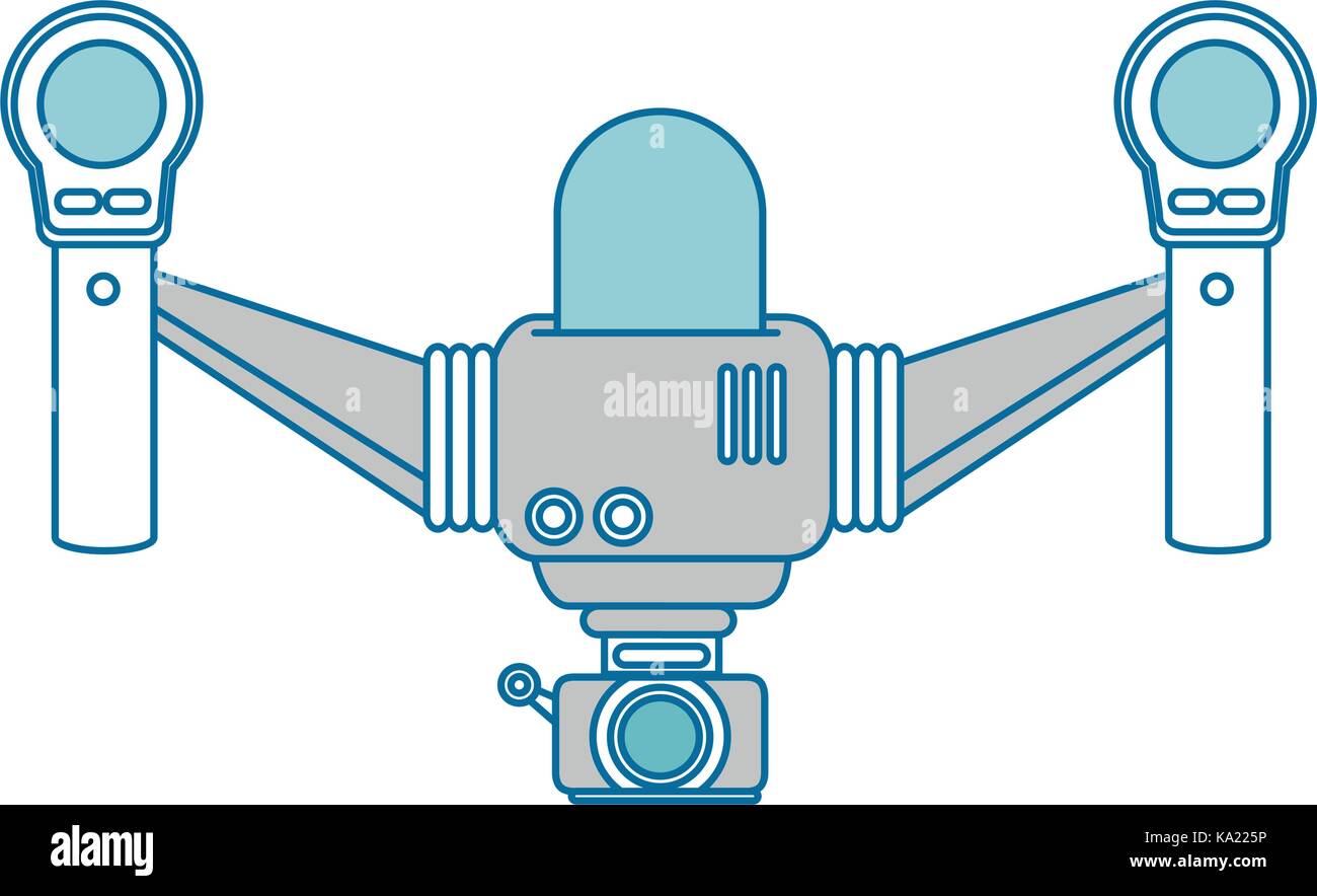 drone flying technology with camera Stock Vector Image & Art - Alamy