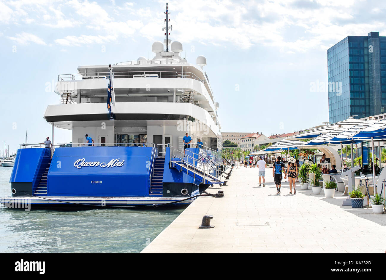 Cruise liner in the port of Split Croatia Stock Photo Alamy