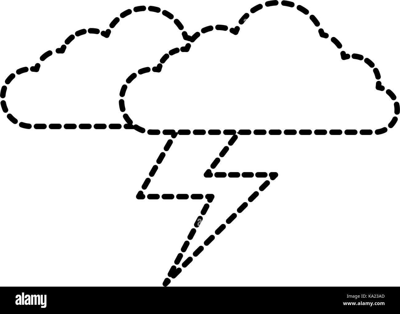 cloud sky with electric storm ray Stock Vector Image & Art - Alamy