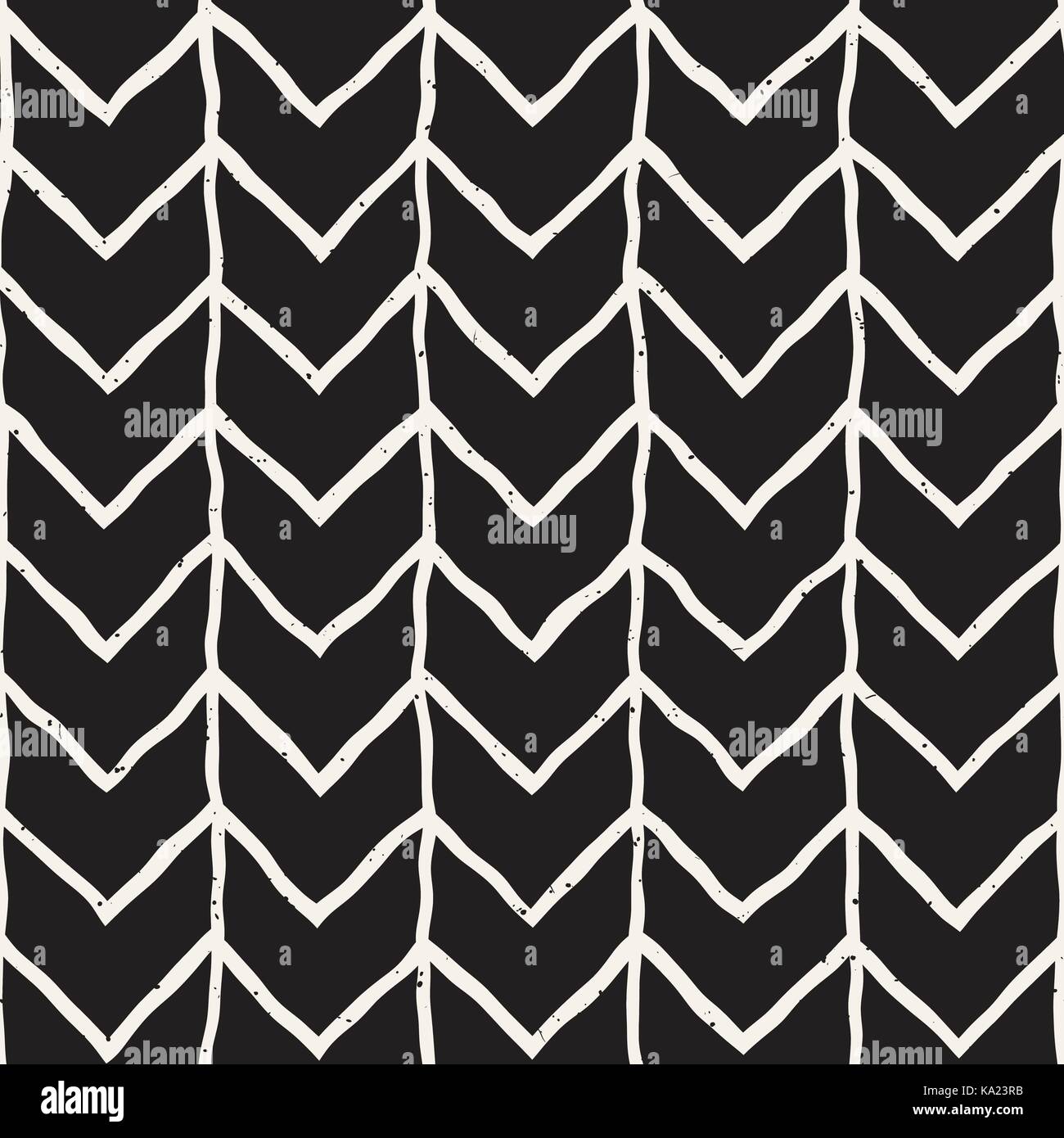 Seamless pattern with hand drawn brush strokes. Ink doodle grunge ...