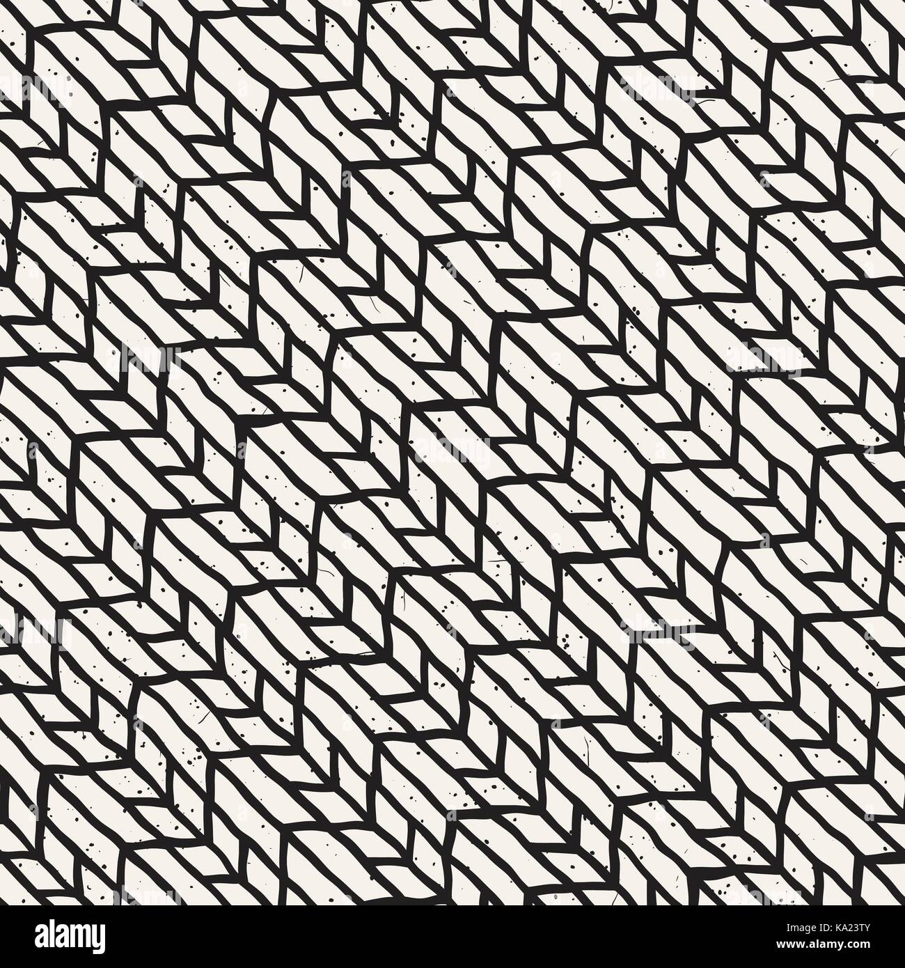 Seamless pattern with hand drawn brush strokes. Ink doodle grunge ...