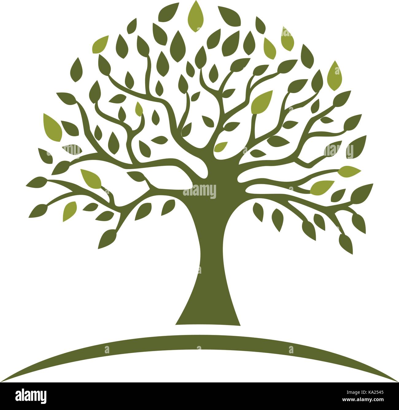 family tree logo template vector illustration Stock Vector Image & Art ...