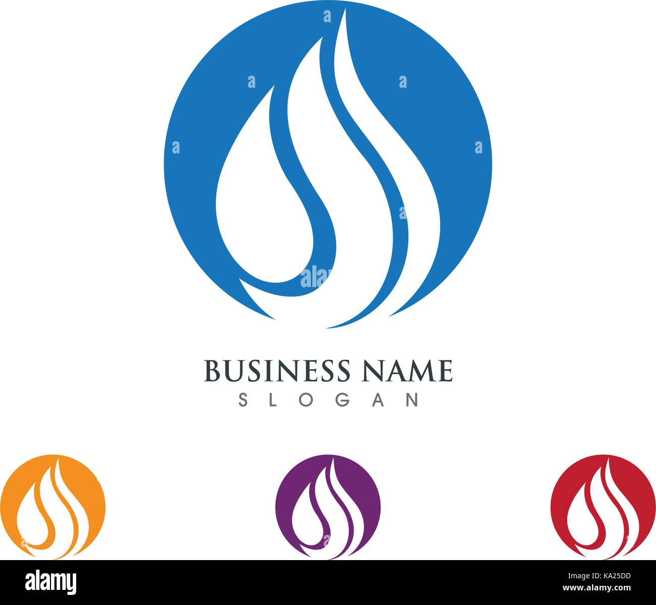Fire flame Logo Template vector icon Oil, gas and energy logo concept ...
