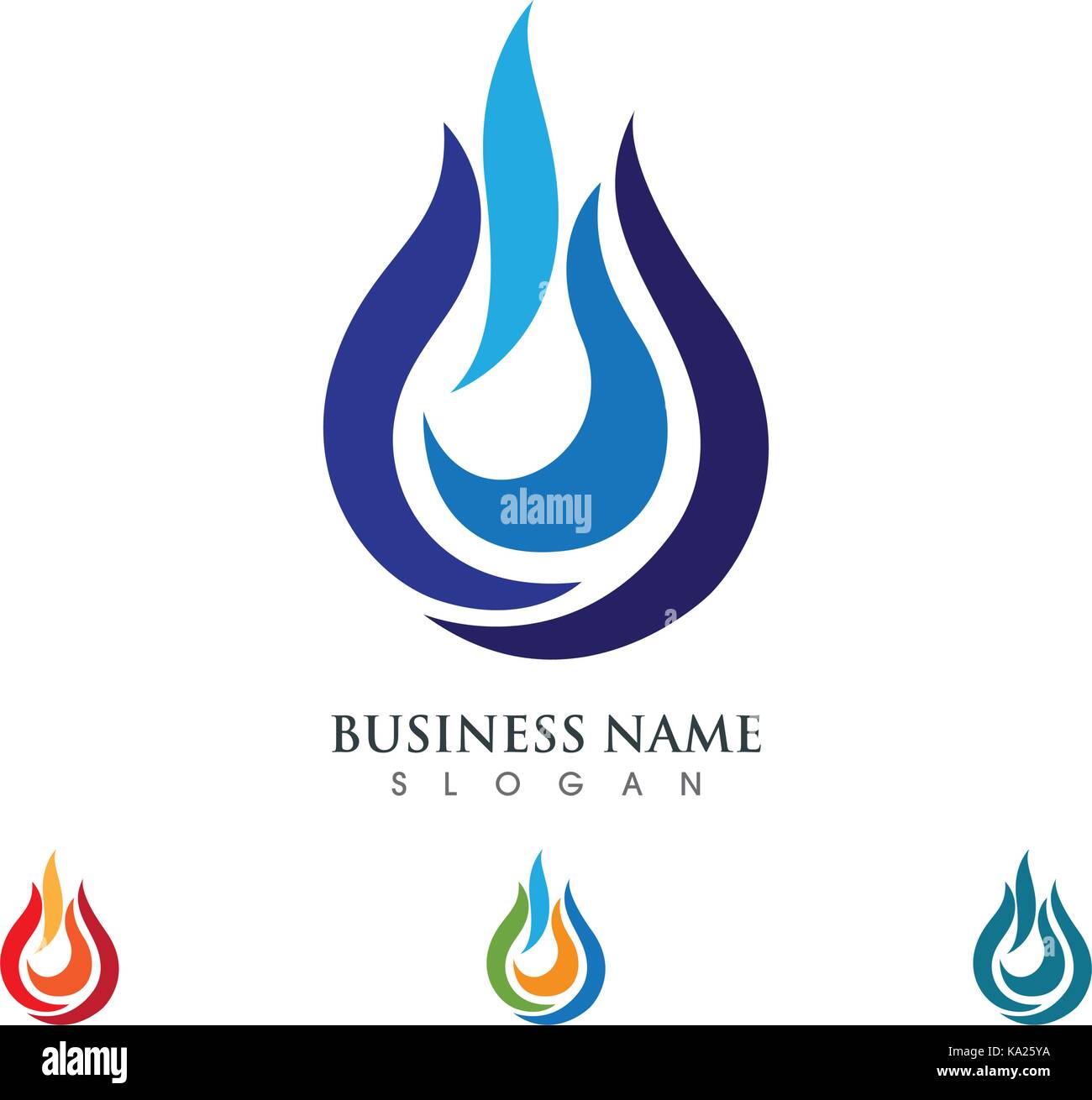 Fire flame Logo Template vector icon Oil, gas and energy logo concept ...