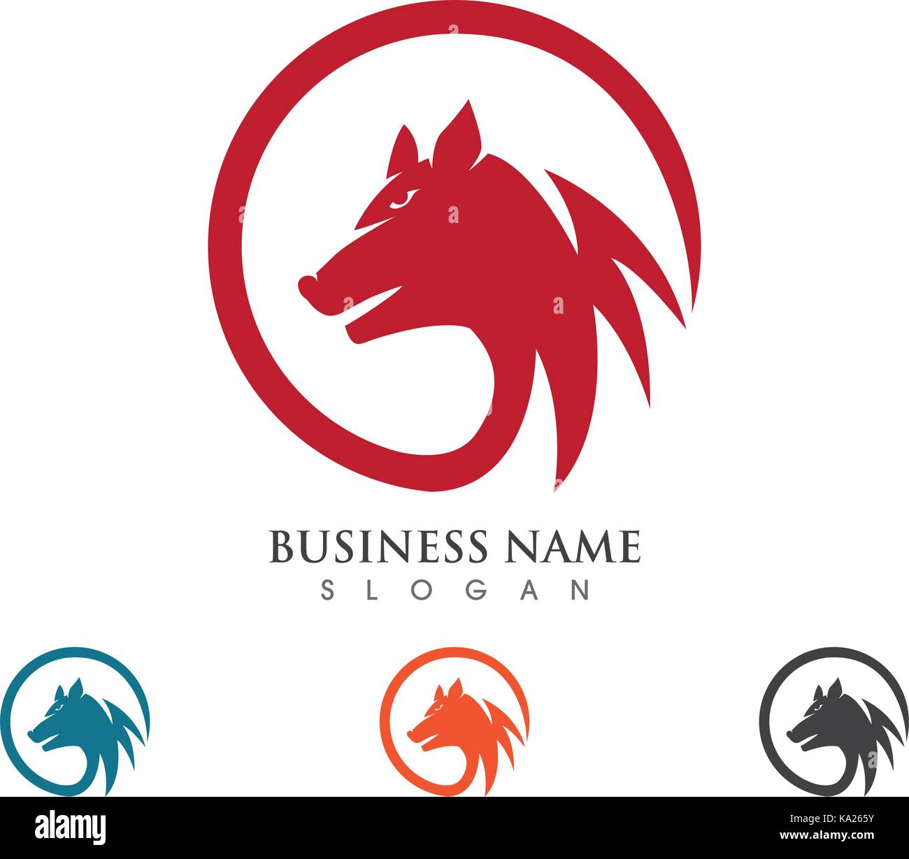 Wolf icon Logo Template Stock Vector Image & Art Alamy