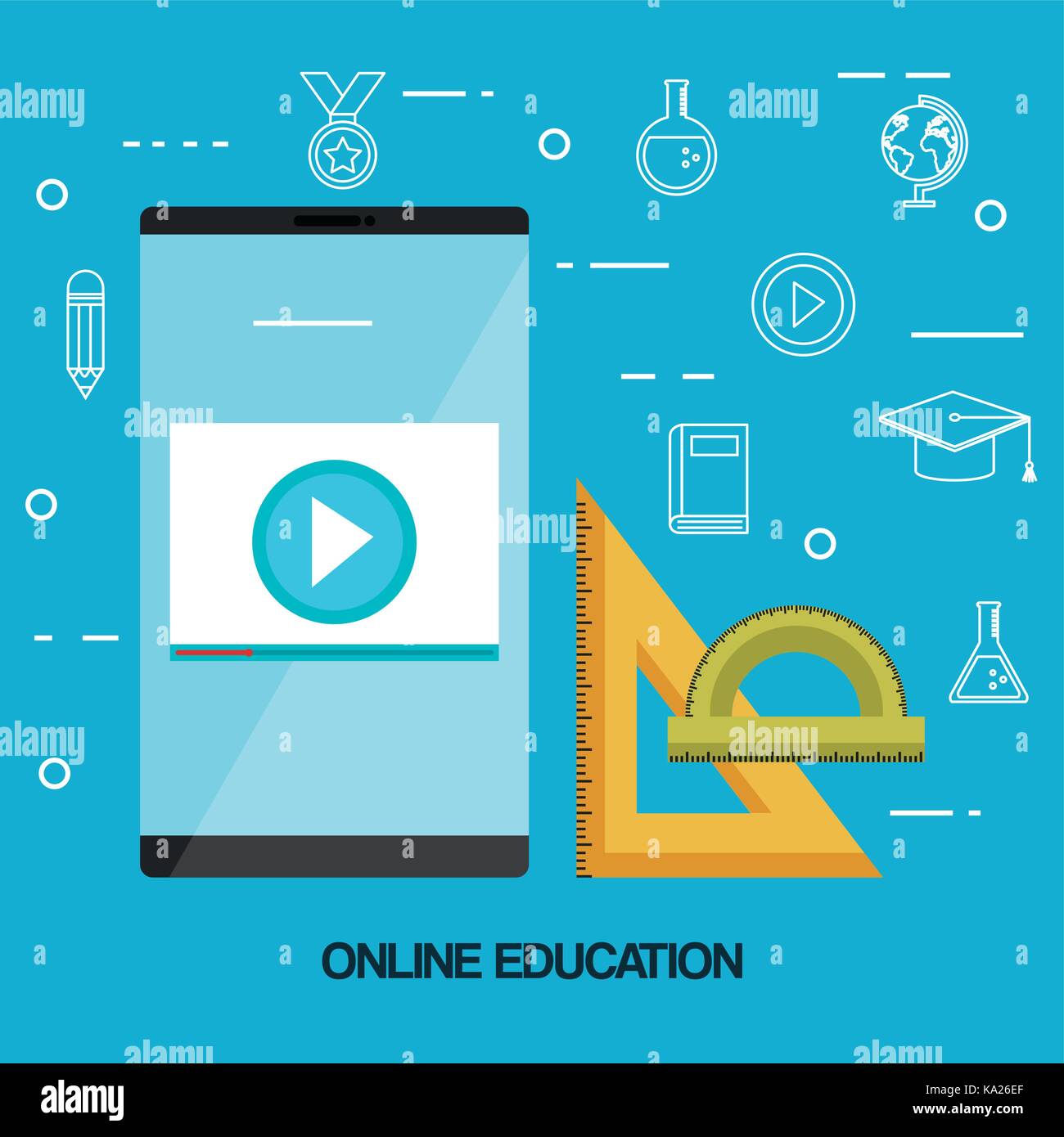 online education set icons Stock Vector Image & Art - Alamy
