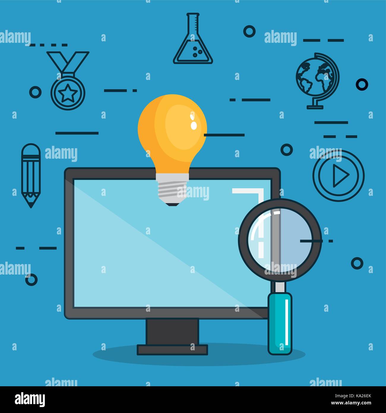 online education set icons Stock Vector Image & Art - Alamy