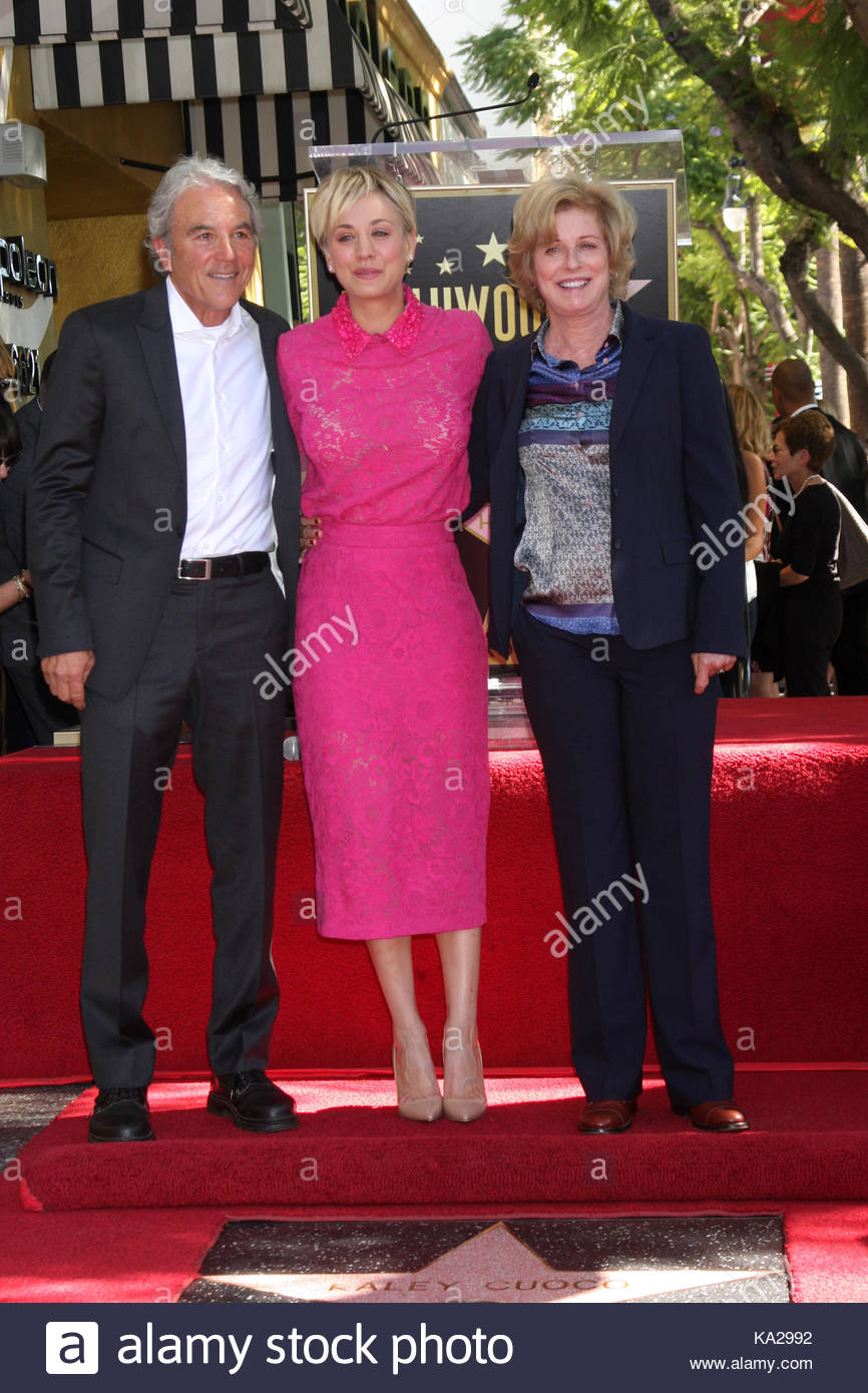 Gary Cuoco, Kaley Cuoco and Layne Ann Cuoco. Kaley Cuoco honored with