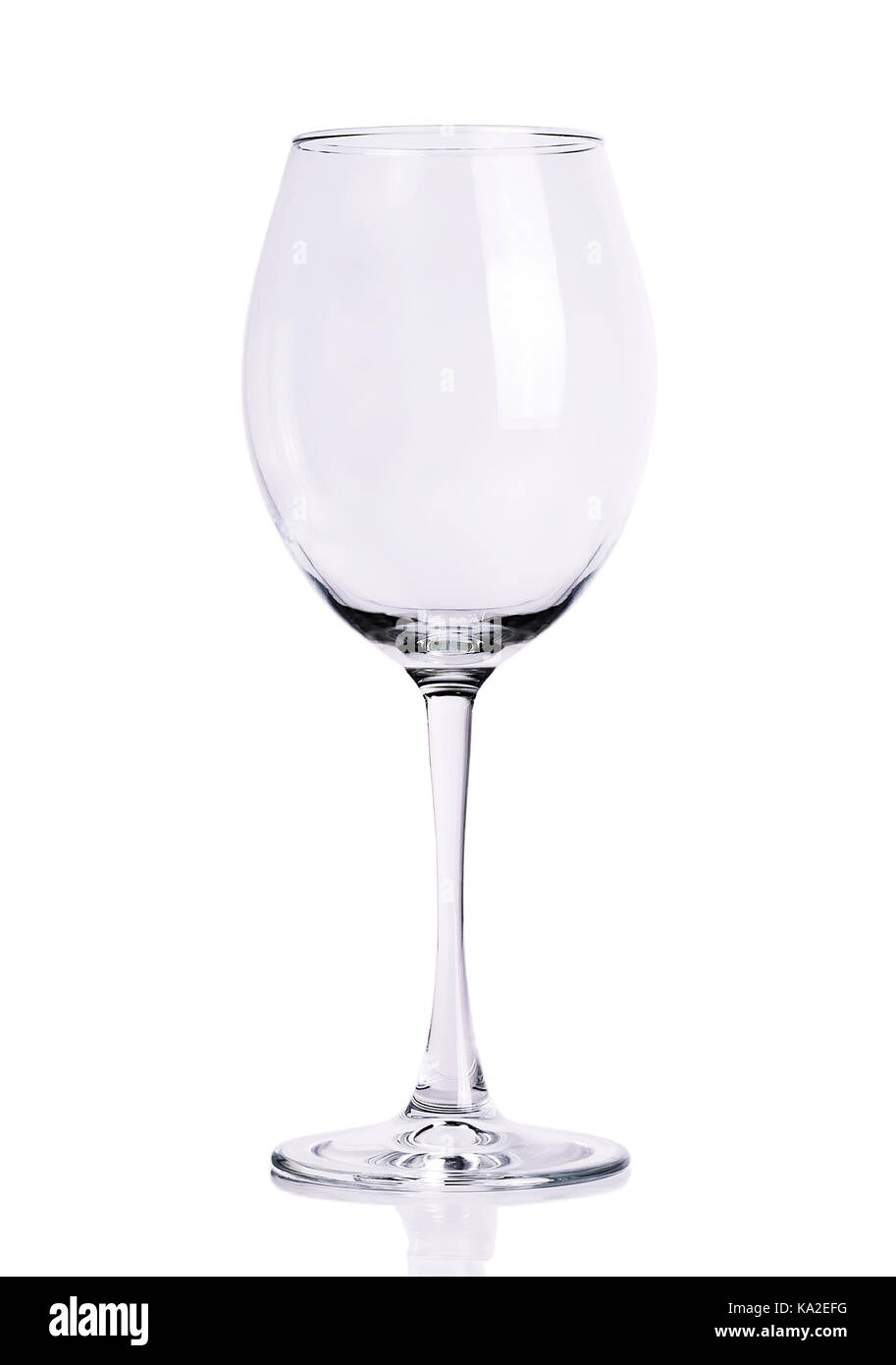 empty transparent wine glass on white background Stock Photo - Alamy