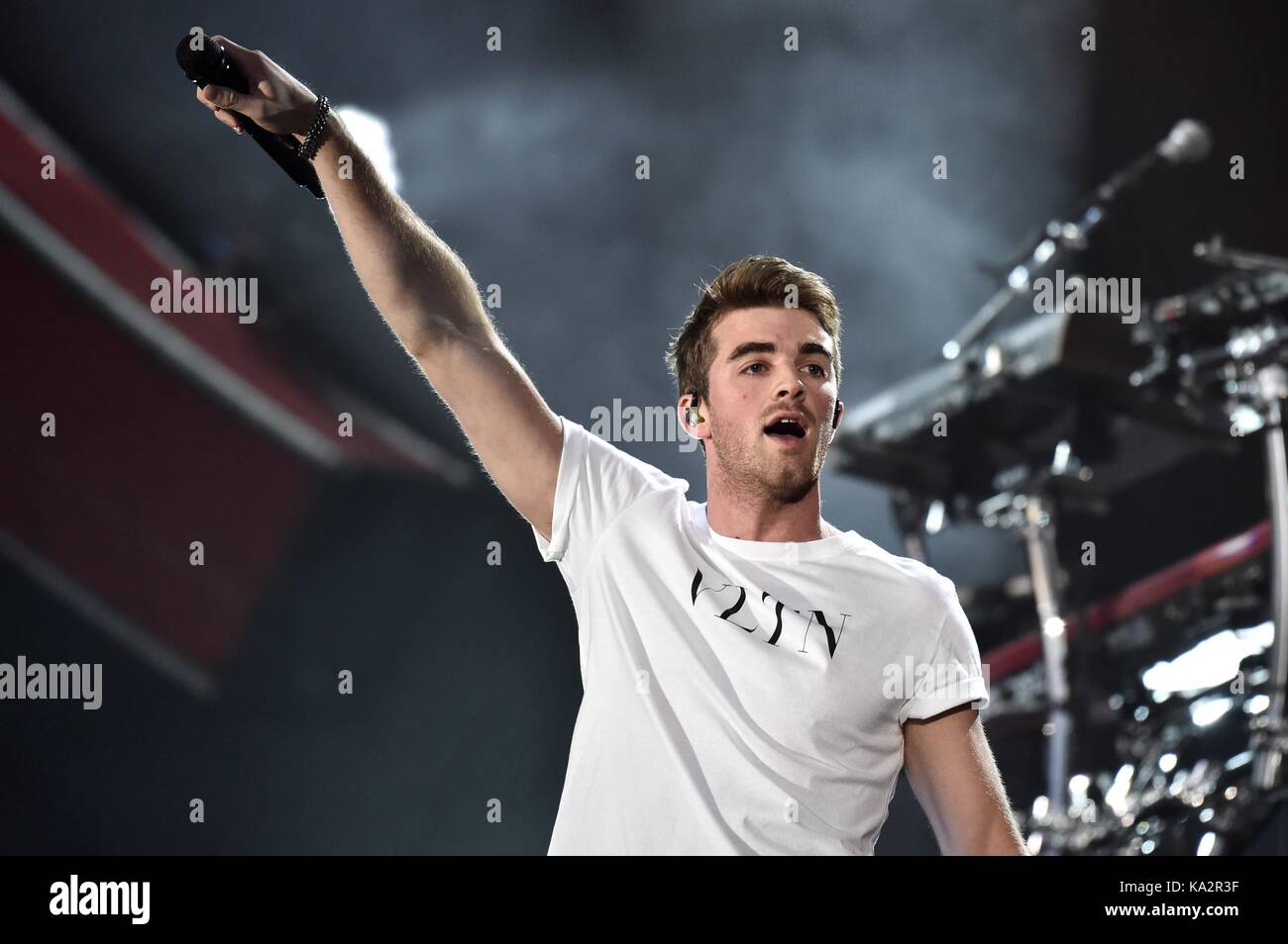 New York, NY, USA. 23rd Sep, 2017. Andrew Taggart, The Chainsmokers on