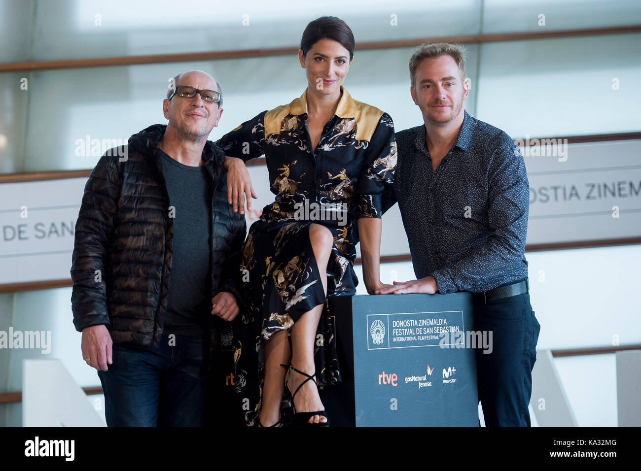 San Sebastian, Spain. 25th Sep, 2017. Barbara Lennie, Daniel Araoz and