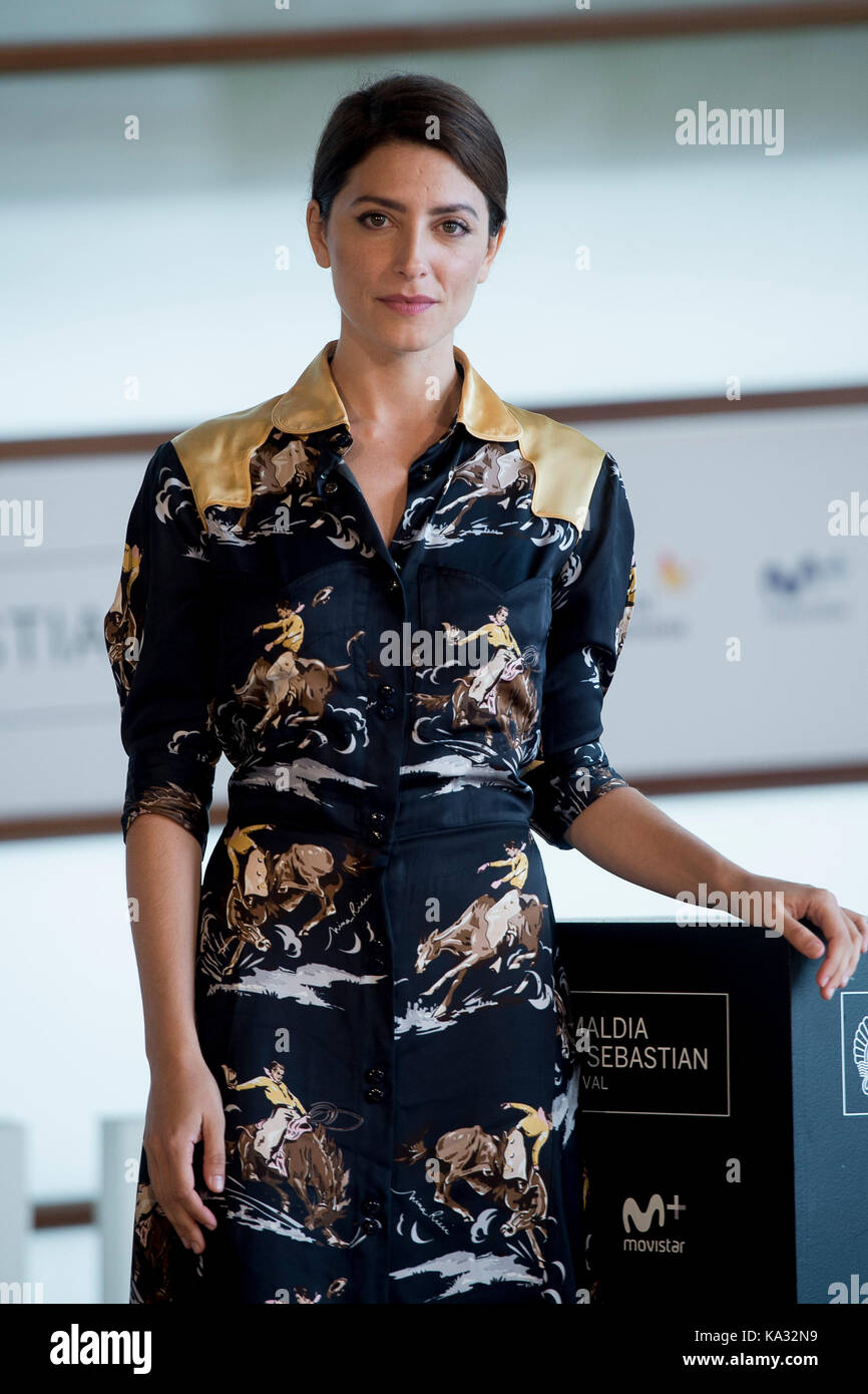 San Sebastian, Spain. 25th Sep, 2017. Actress Barbara Lennie at the