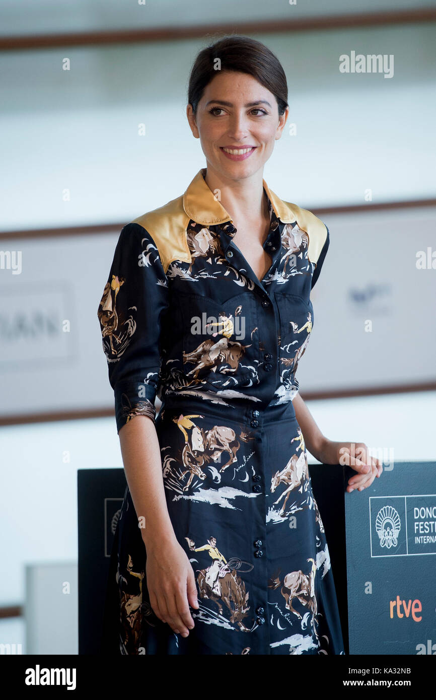 San Sebastian, Spain. 25th Sep, 2017. Actress Barbara Lennie at the