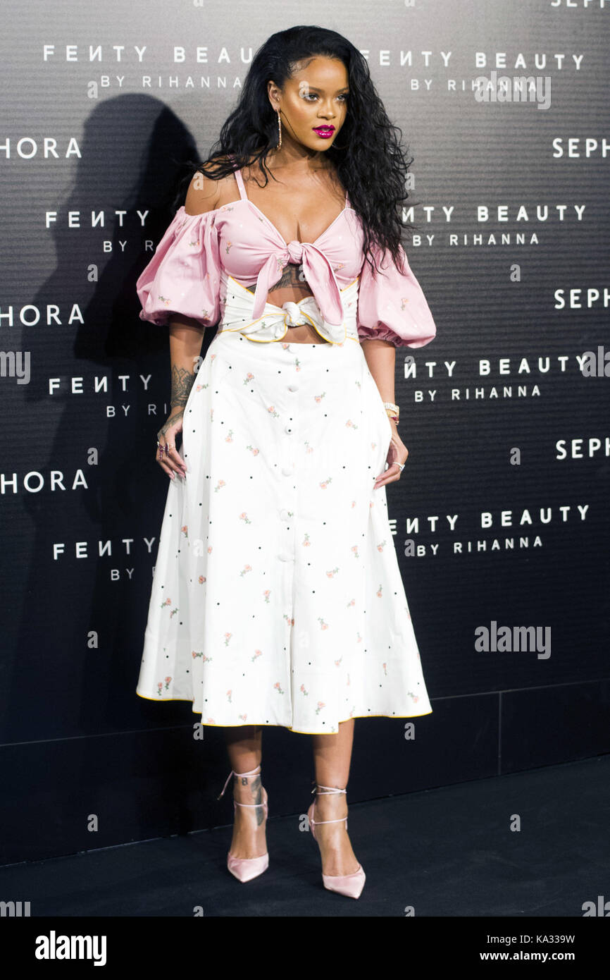 Madrid, Spain. 23rd Sep, 2017. Rihanna attends the Fenty Beauty by