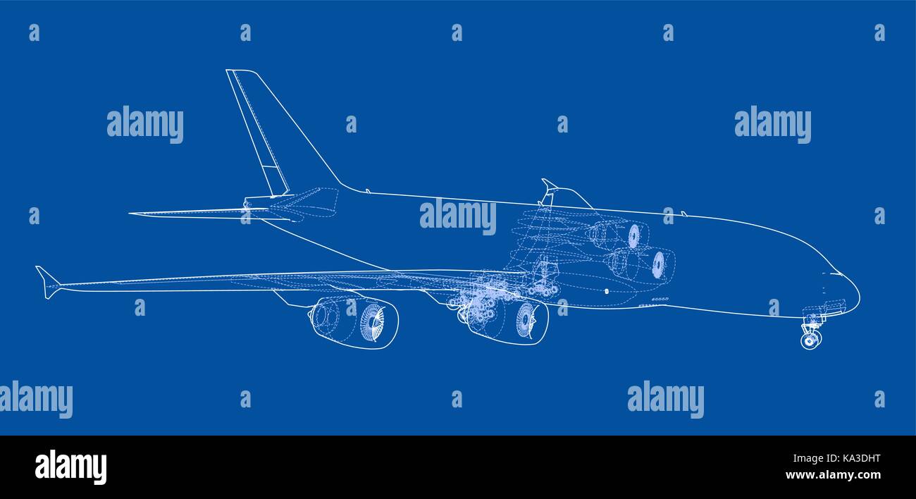 Passenger aircraft. Vector Stock Vector Image & Art - Alamy