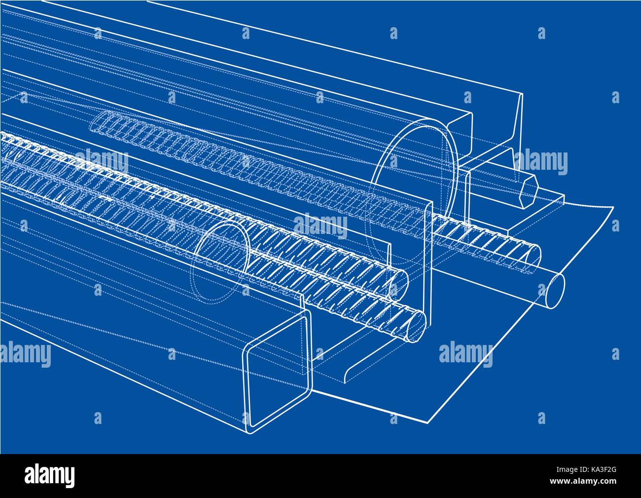 Rolled metal products. Vector Stock Vector