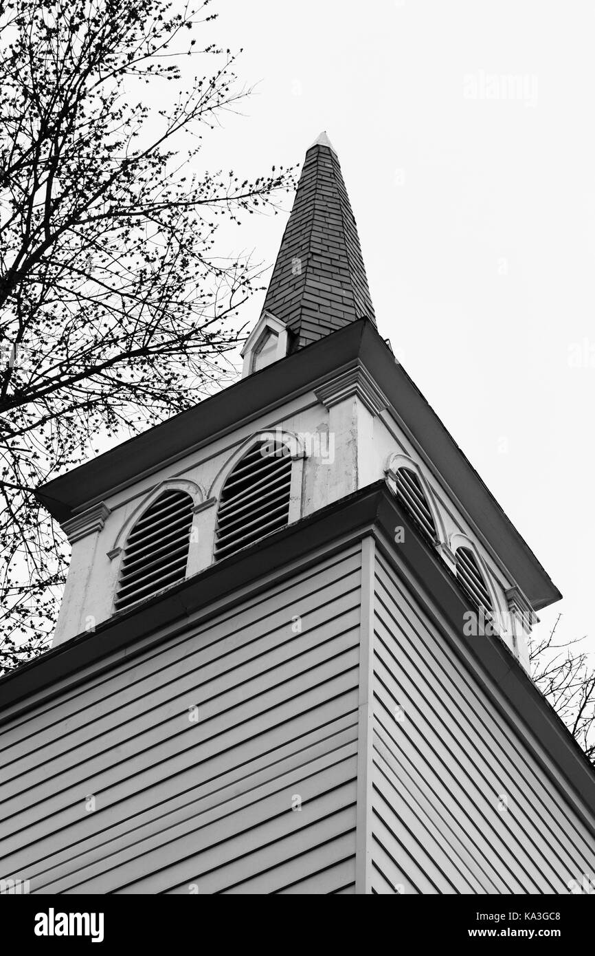 Details of an old church steeple in black and white Stock Photo - Alamy