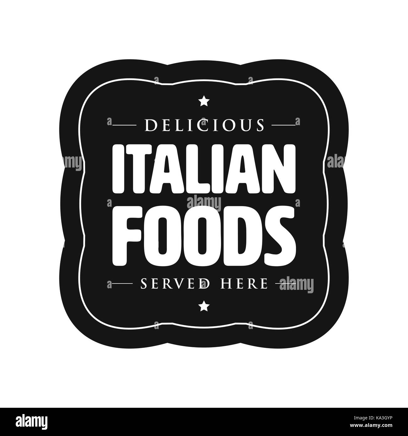 Italian foods vintage sign retro Stock Vector