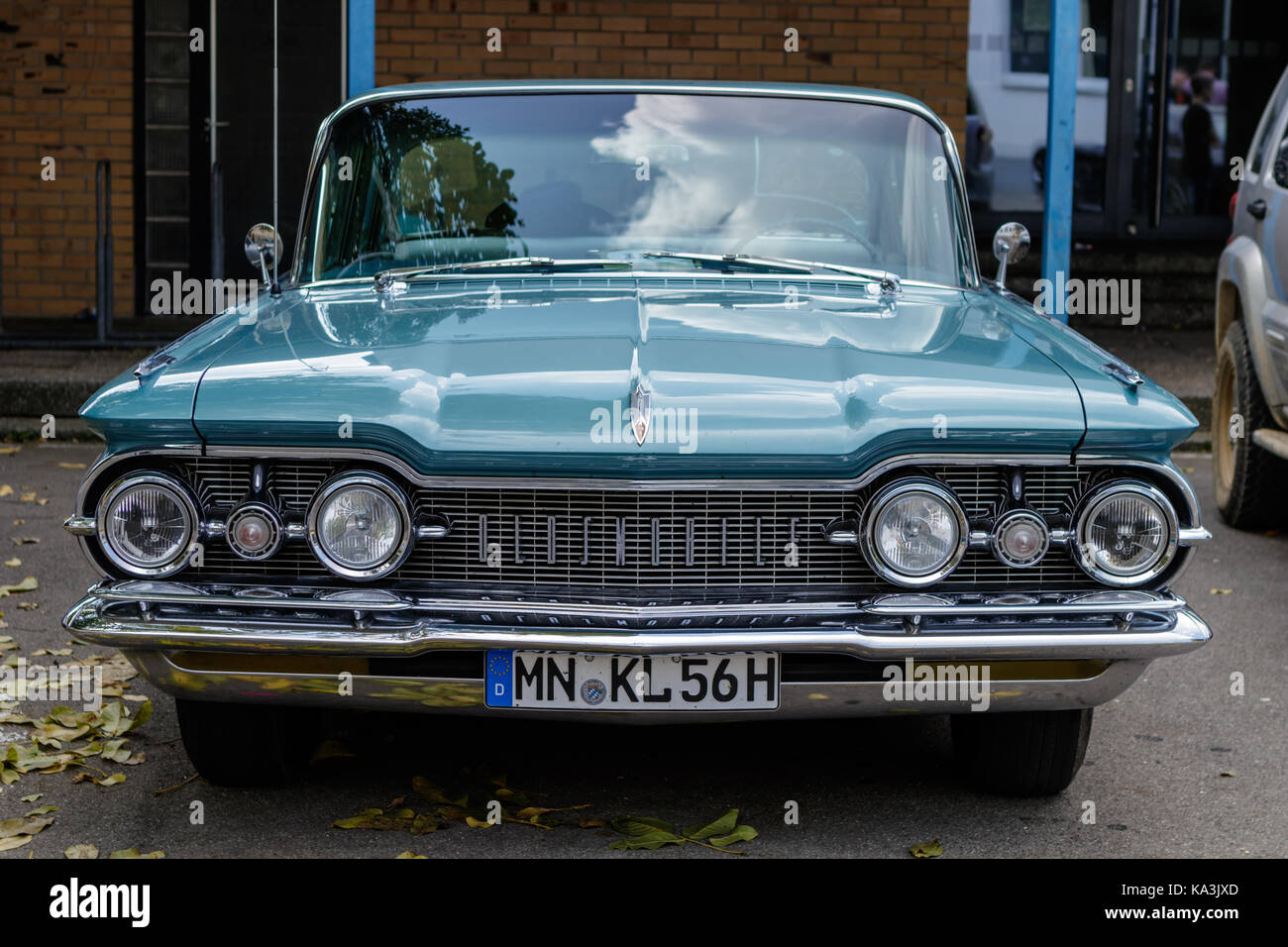 Laupheim, Germany - September 24, 2017: Oldsmobile 98 oldtimer car at the US Car Meeting event on September 24, 2017 in Laupheim, Germany. Stock Photo