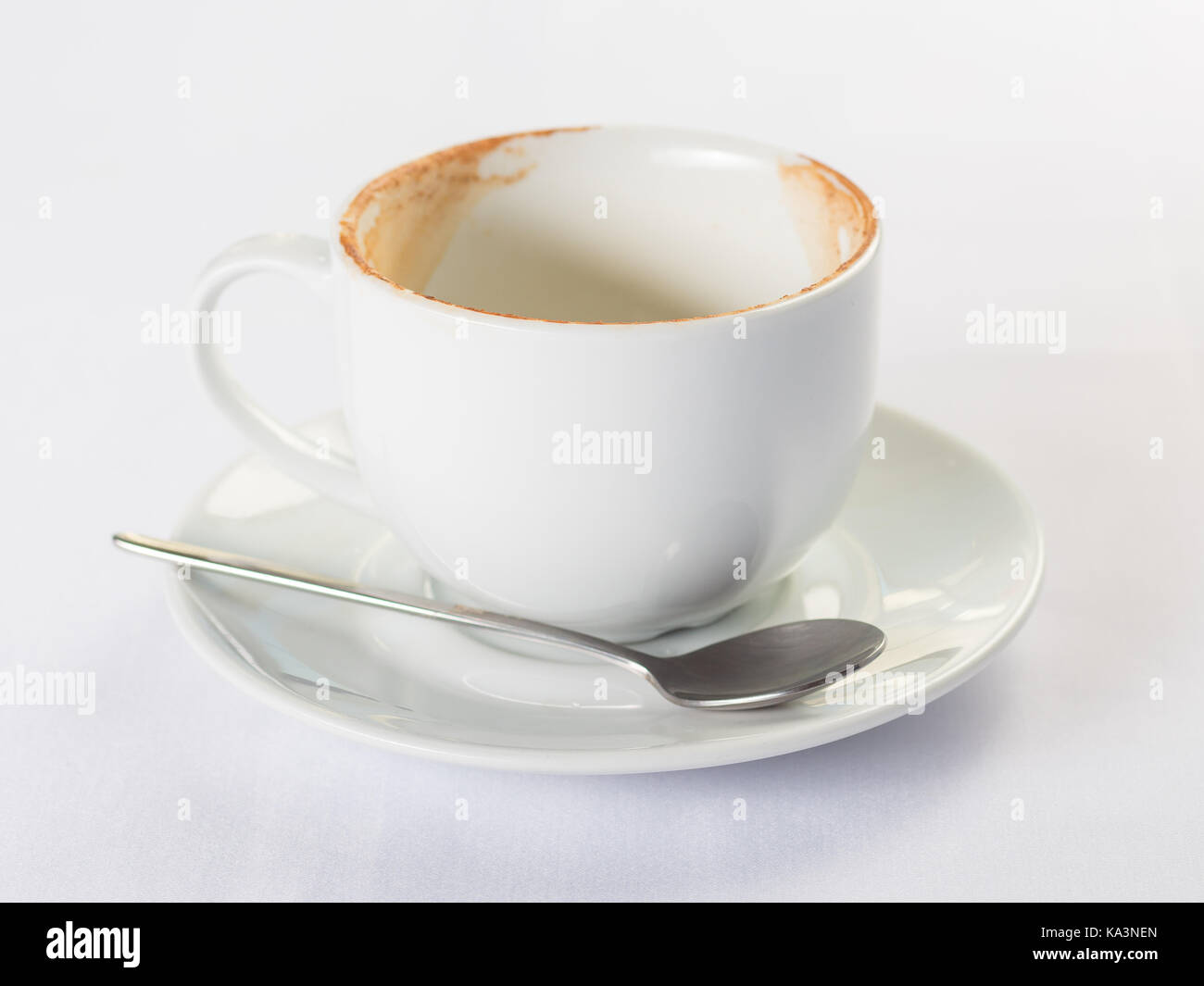 Dirty coffee cup isolate on white background Stock Photo Alamy