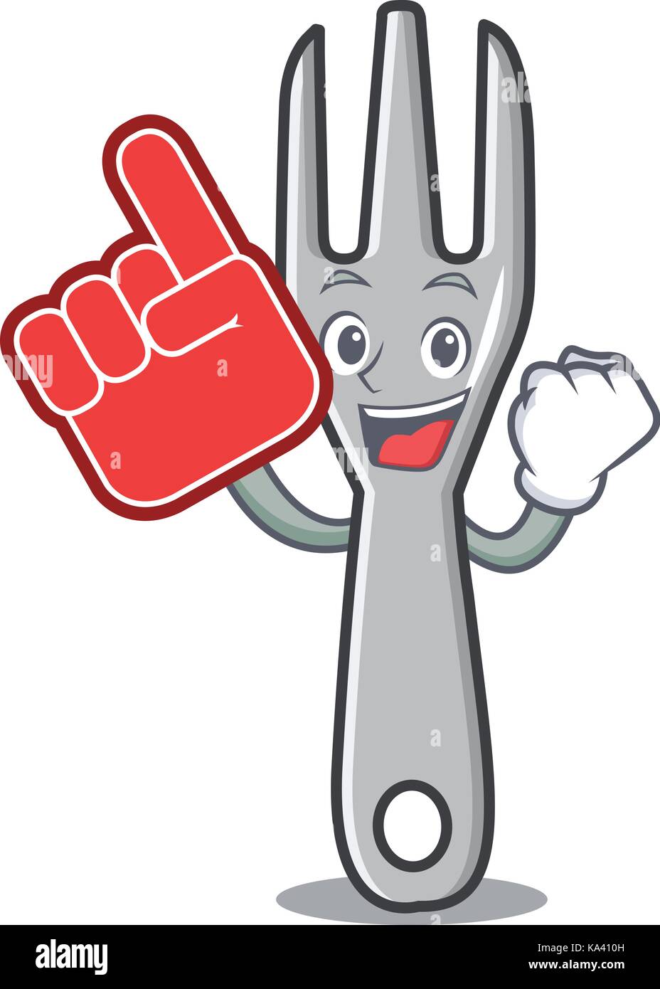 Foam finger fork character cartoon style Stock Vector Image & Art Alamy