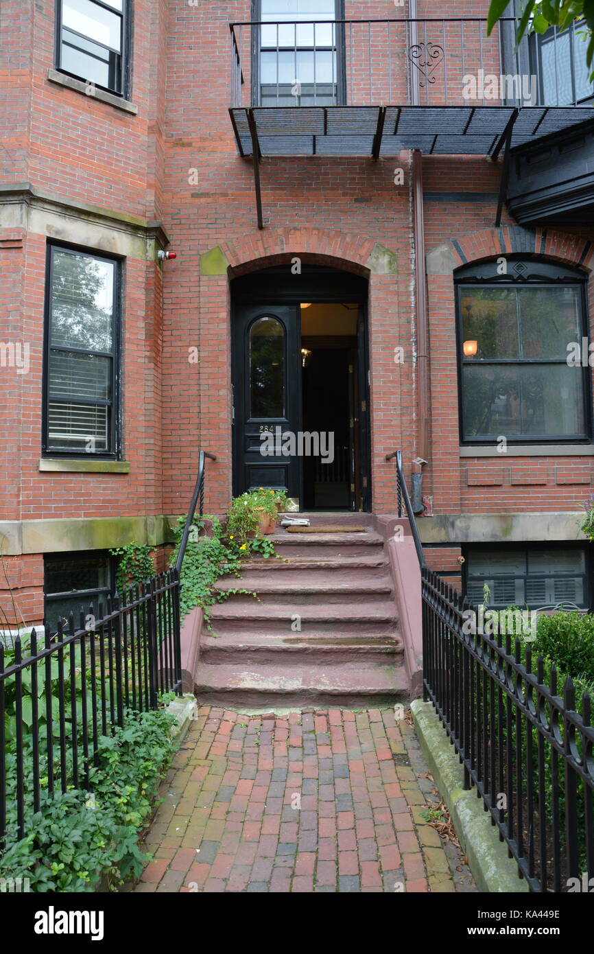 Row Houses in Boston's Back Bay Stock Photo Alamy