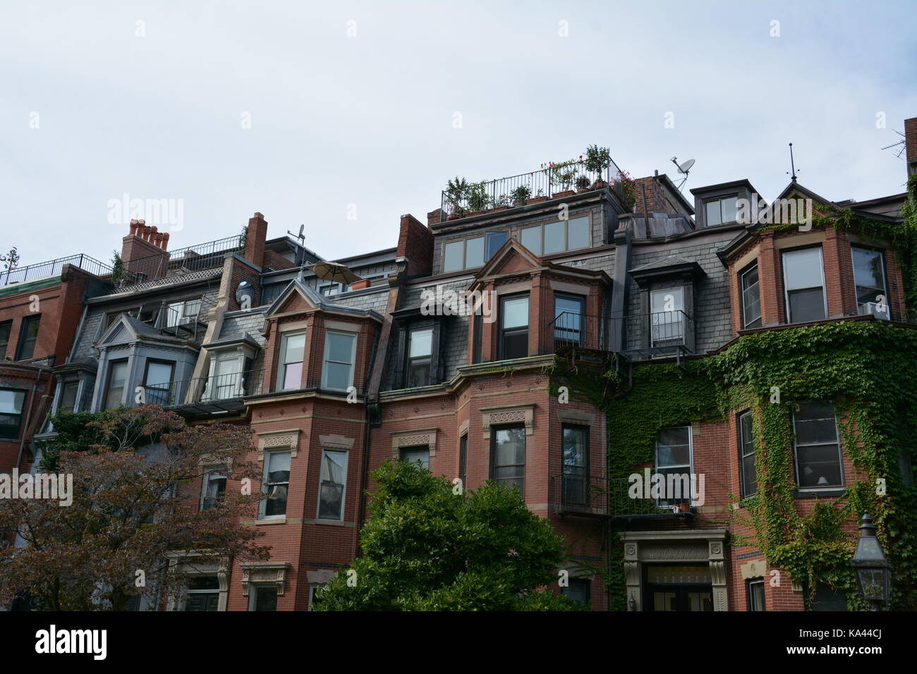 Row Houses in Boston's Back Bay Stock Photo Alamy