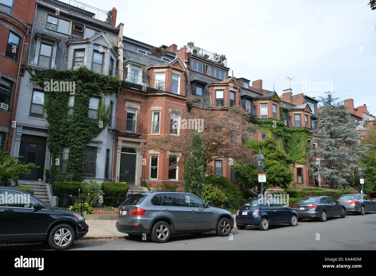 Row Houses in Boston's Back Bay Stock Photo Alamy