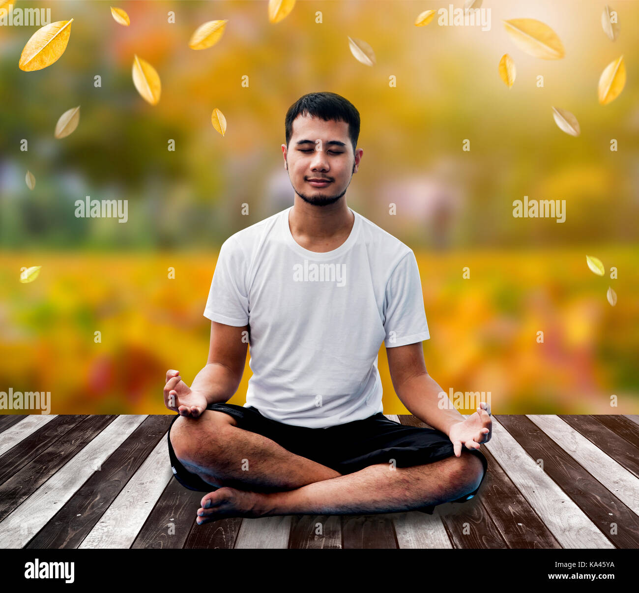 yoga breathing and meditation, relaxing for healthy Stock Photo - Alamy