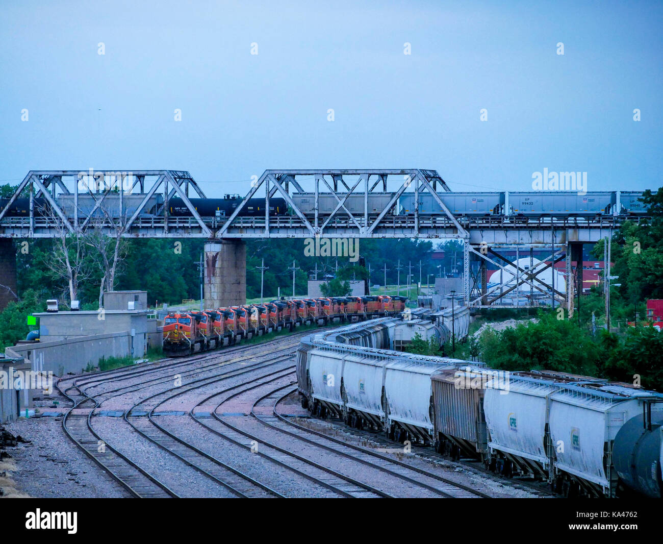 BNSF rail yard, Omaha, Nebraska Stock Photo Alamy