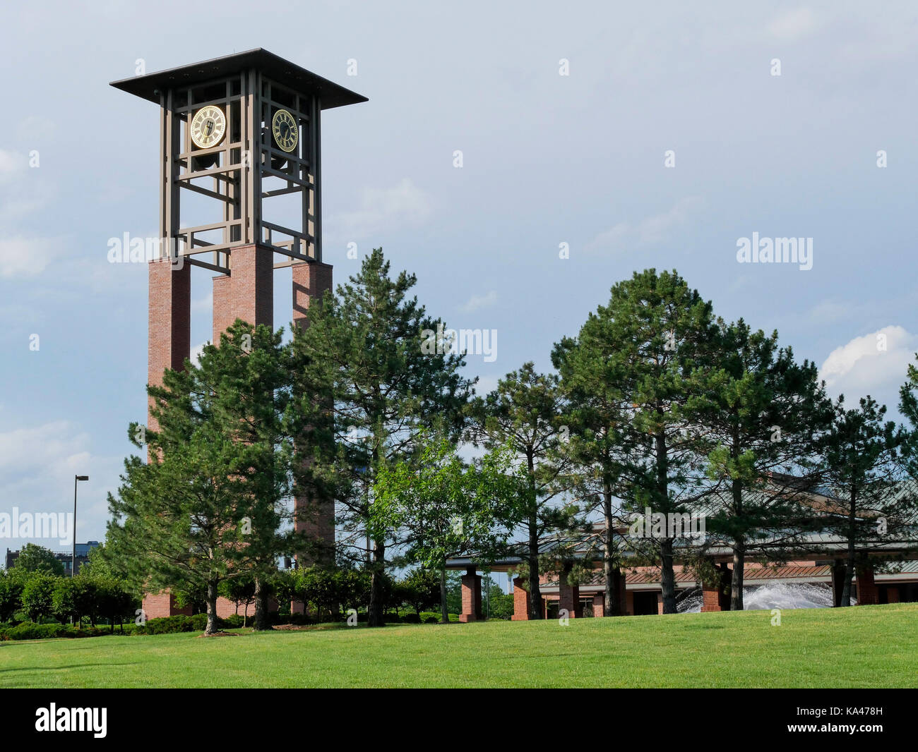 Clock tower, ConAgra corporate campus, Omaha, Nebraska Stock Photo Alamy