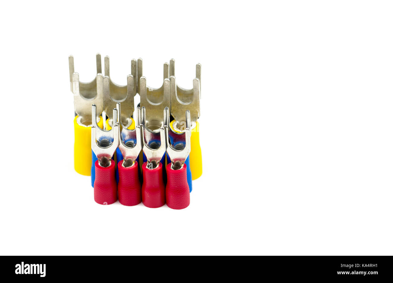 Group of spade terminals electrical cable connector accessories