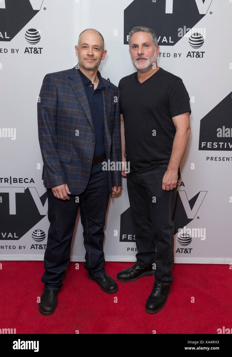 New York, United States. 24th Sep, 2017. Joe Gangemi & Gregory Jacobs attend Red Oaks season 3 premiere during Tribeca TV festival at Cinepolis Chelsea Credit: Lev Radin/Pacific Press/Alamy Live News Stock Photo