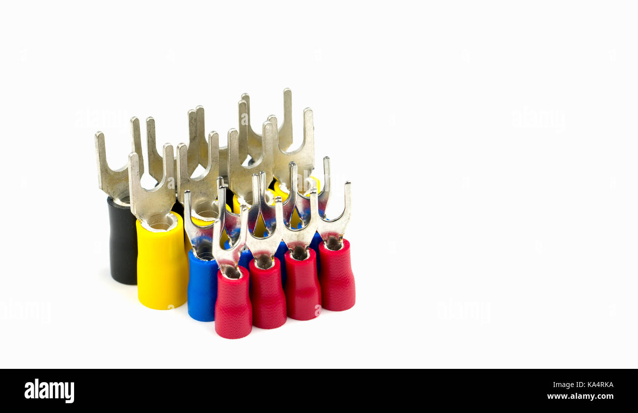 Group of spade terminals electrical cable connector accessories