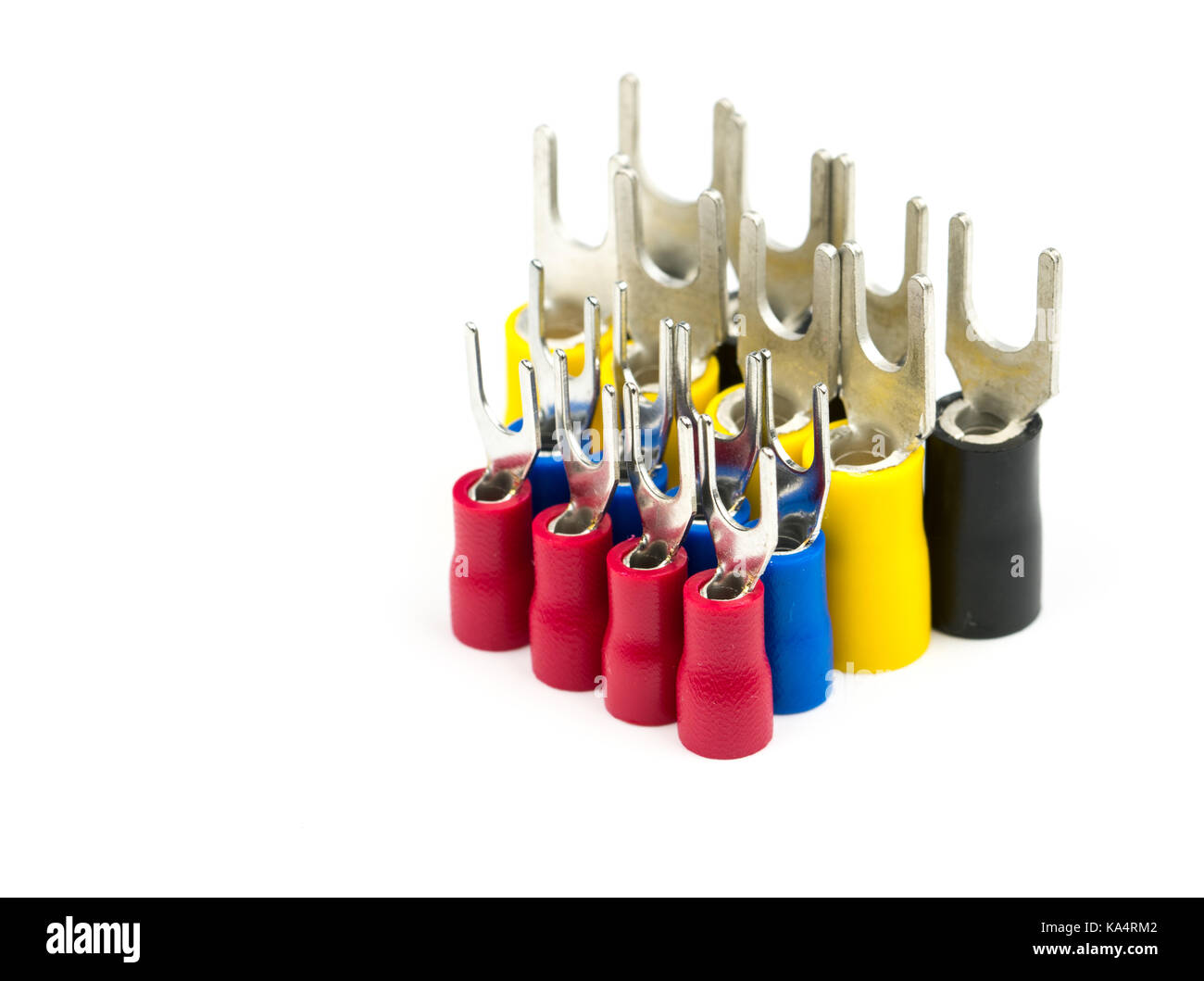 Group of spade terminals electrical cable connector accessories