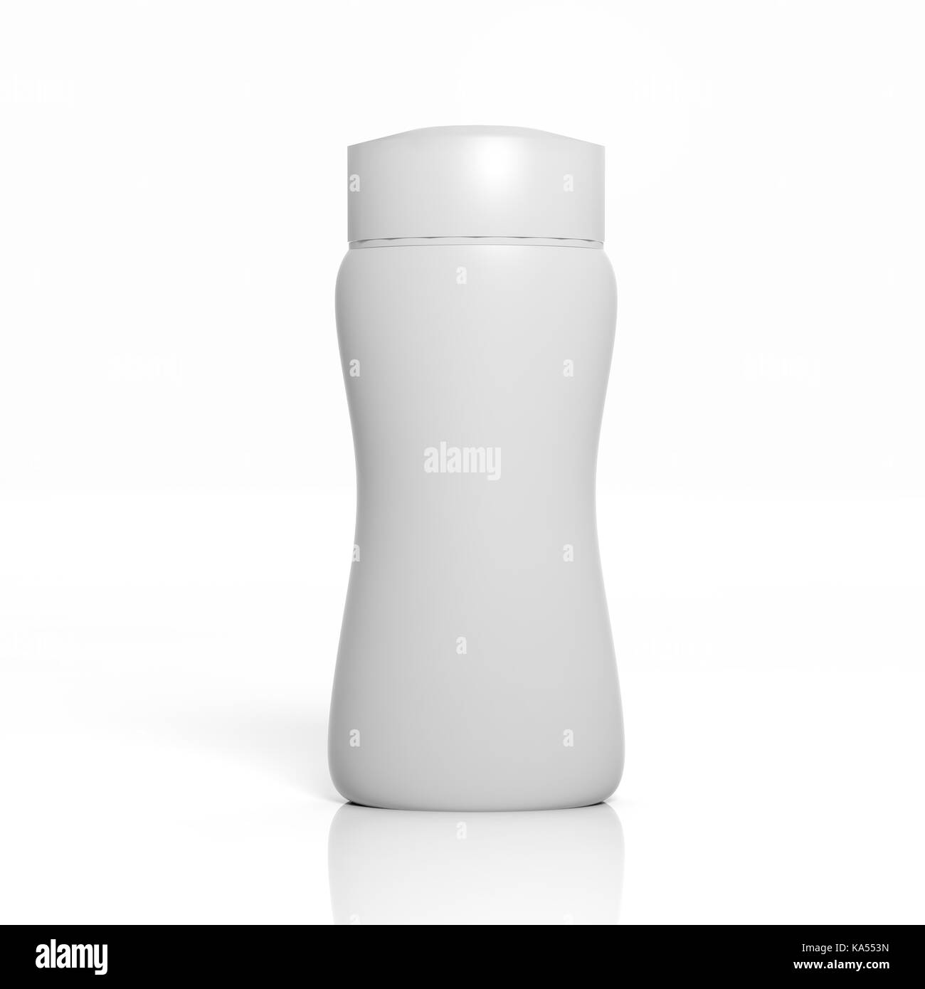3D blank plastic bottle mockup isolated on white Stock Photo - Alamy