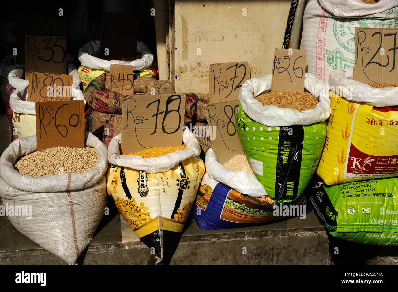 grains shop, mumbai, maharashtra, India, Asia Stock Photo Alamy