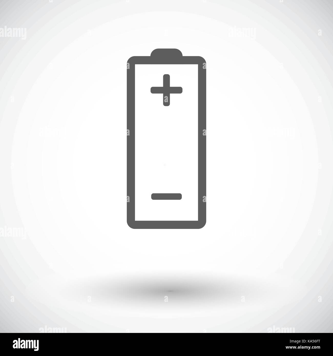 Battery. Single flat icon on white background. Vector illustration ...