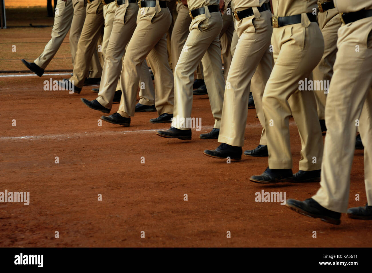 police parade rehearsal for republic day, mumbai, maharashtra, India, Asia Stock Photo