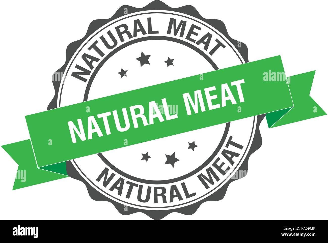 Natural meat stamp illustration Stock Vector Image & Art - Alamy